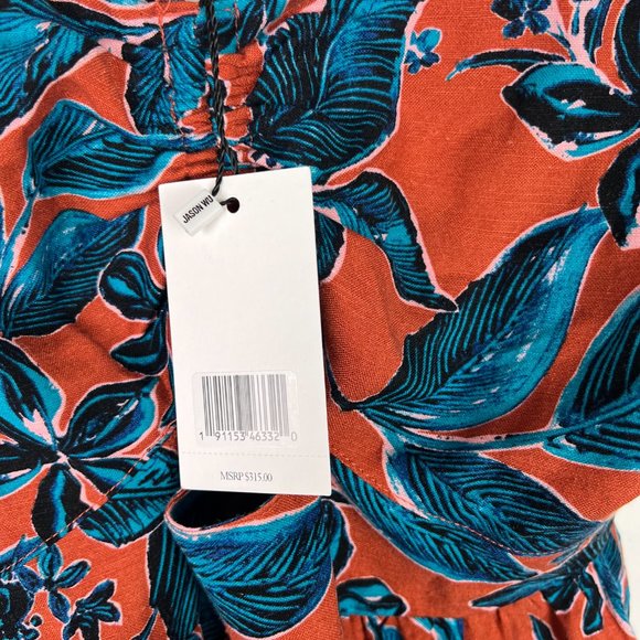 NWT Jason Wu Terracotta Cutout Floral Midi Dress Linen Blend Size XS NEW - Picture 6 of 16